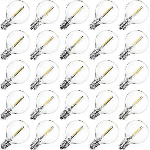 25-pack G40 Globe LED Bulbs E12 Edison Socket 2200k Warm White Replacement Bulb [DB] yc