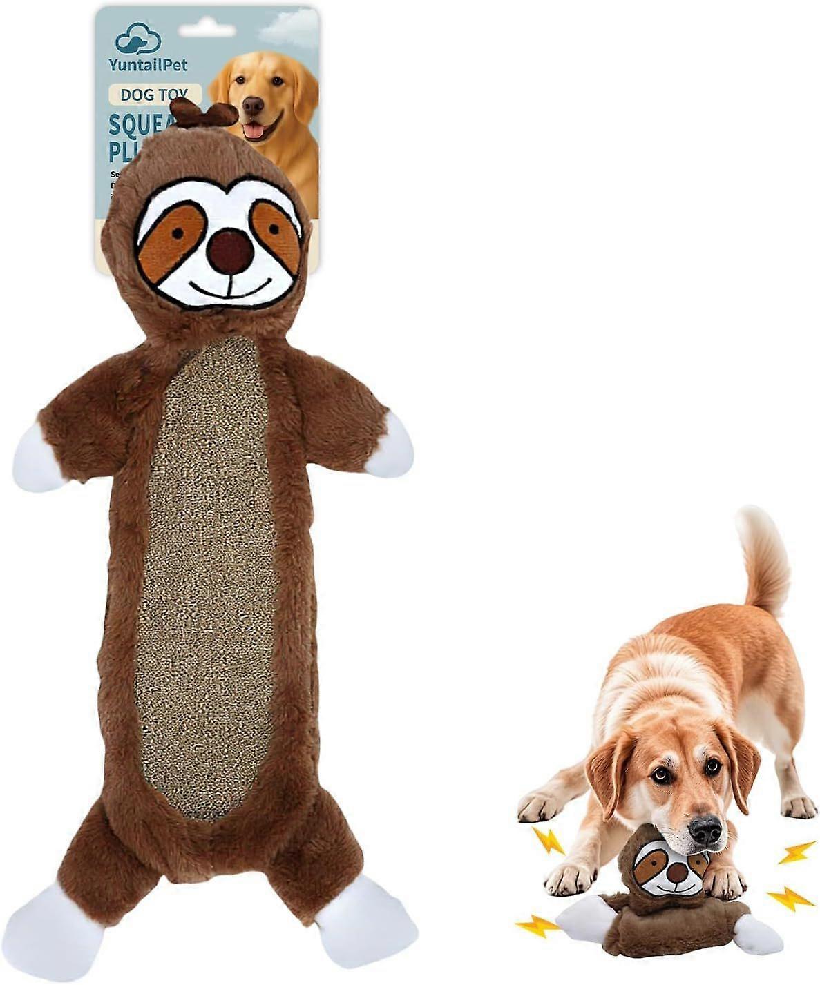 Squeaky Plush Dog Toys  Crinkle Animal Chew Toys for Small & Medium Dogs, Soft Interactive Puppy Toys