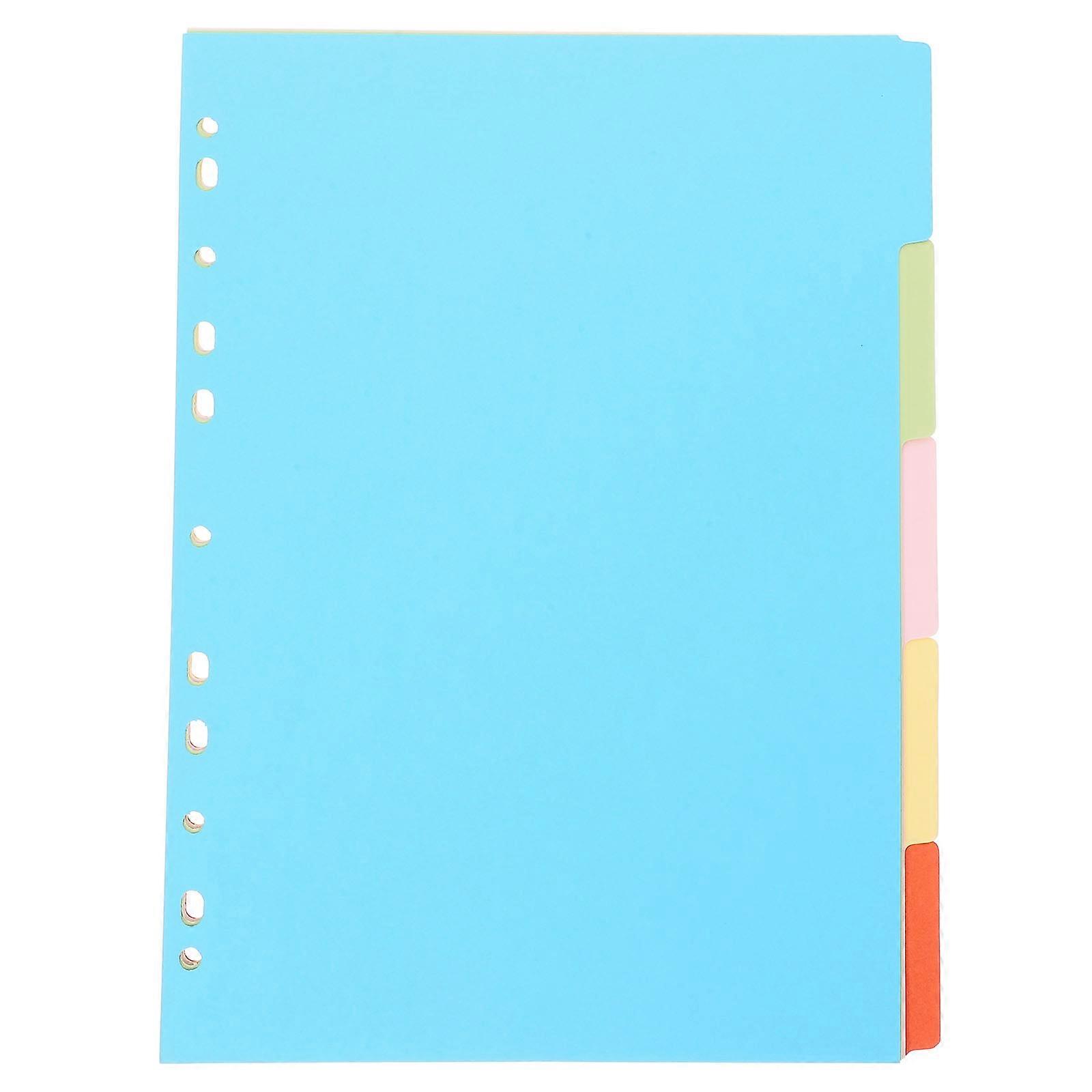 FRCOLOR 5 Sheets A4 Binder Dividers Notebook Detachable Page Markers Paper Dividers