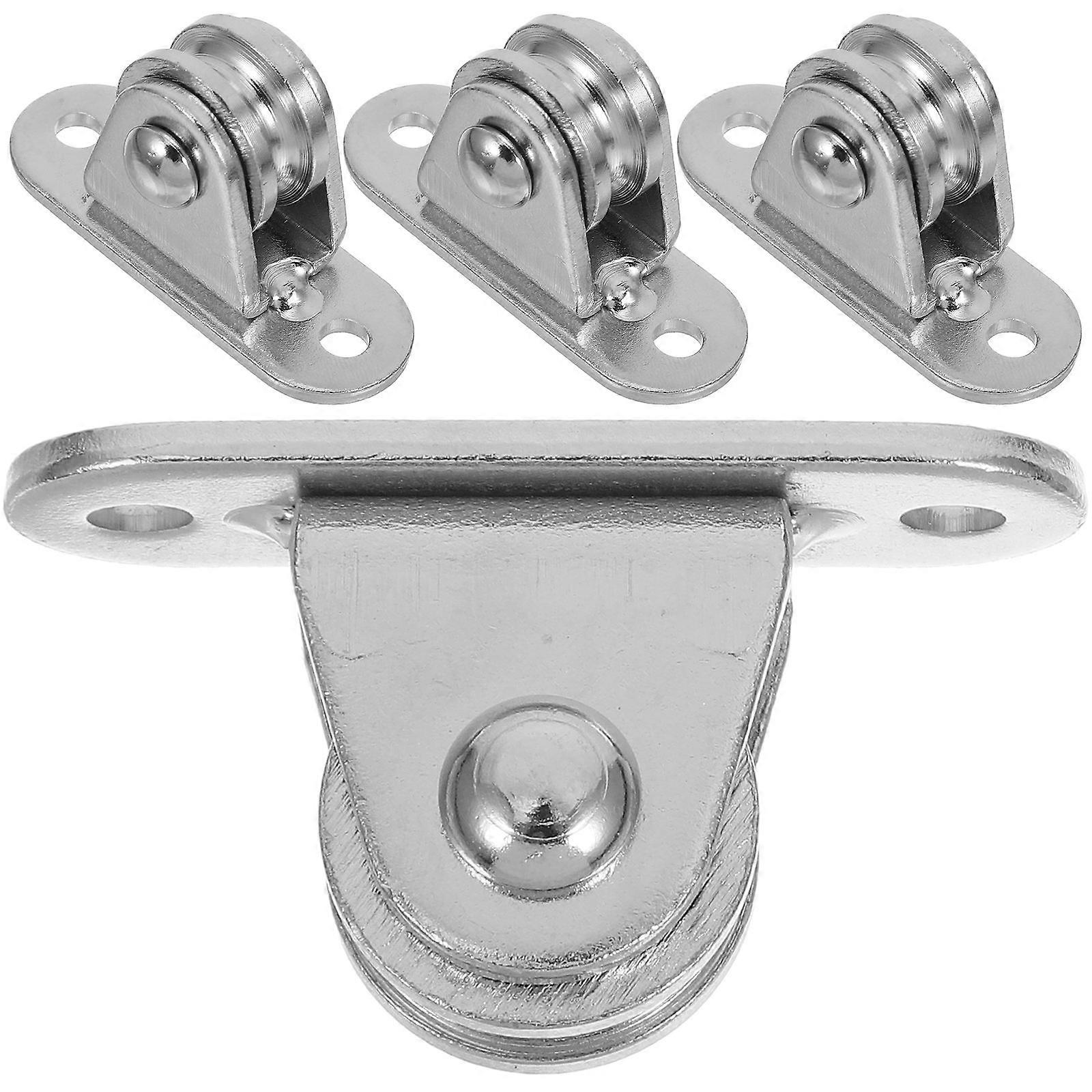 Sliding Pulley Block Small Heavy Duty Fixed Pulley with 4Pcs for DIY Projects