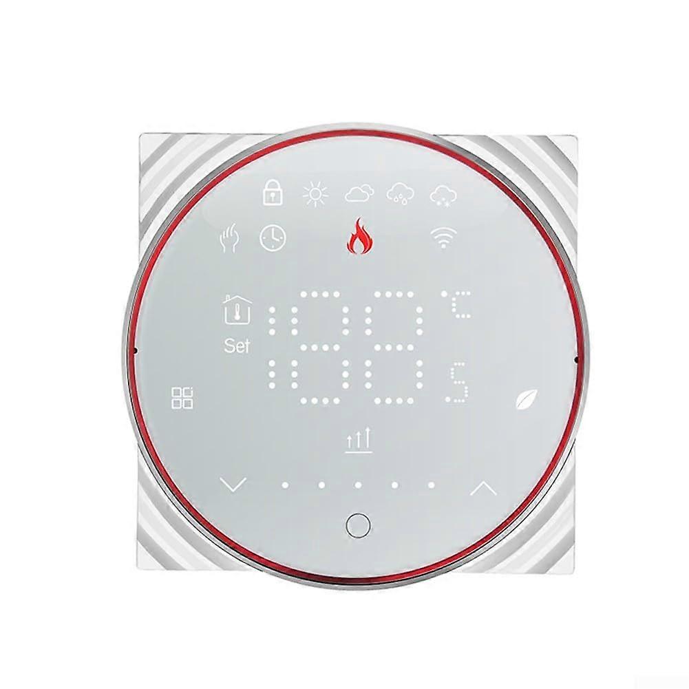 WiFi Thermostat Smart Temperature Controller with Custom Heating Schedules and Energy Saving (White SquareGA)
