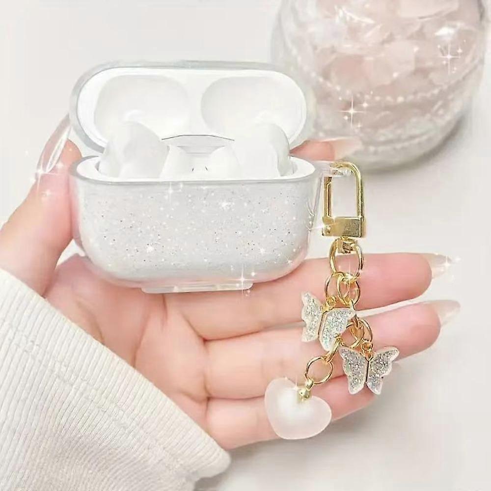 TPU Bluetooth Earbuds Case Transparent Glitter Protective Case for Airpods 1/2/3/4/pro/pro2