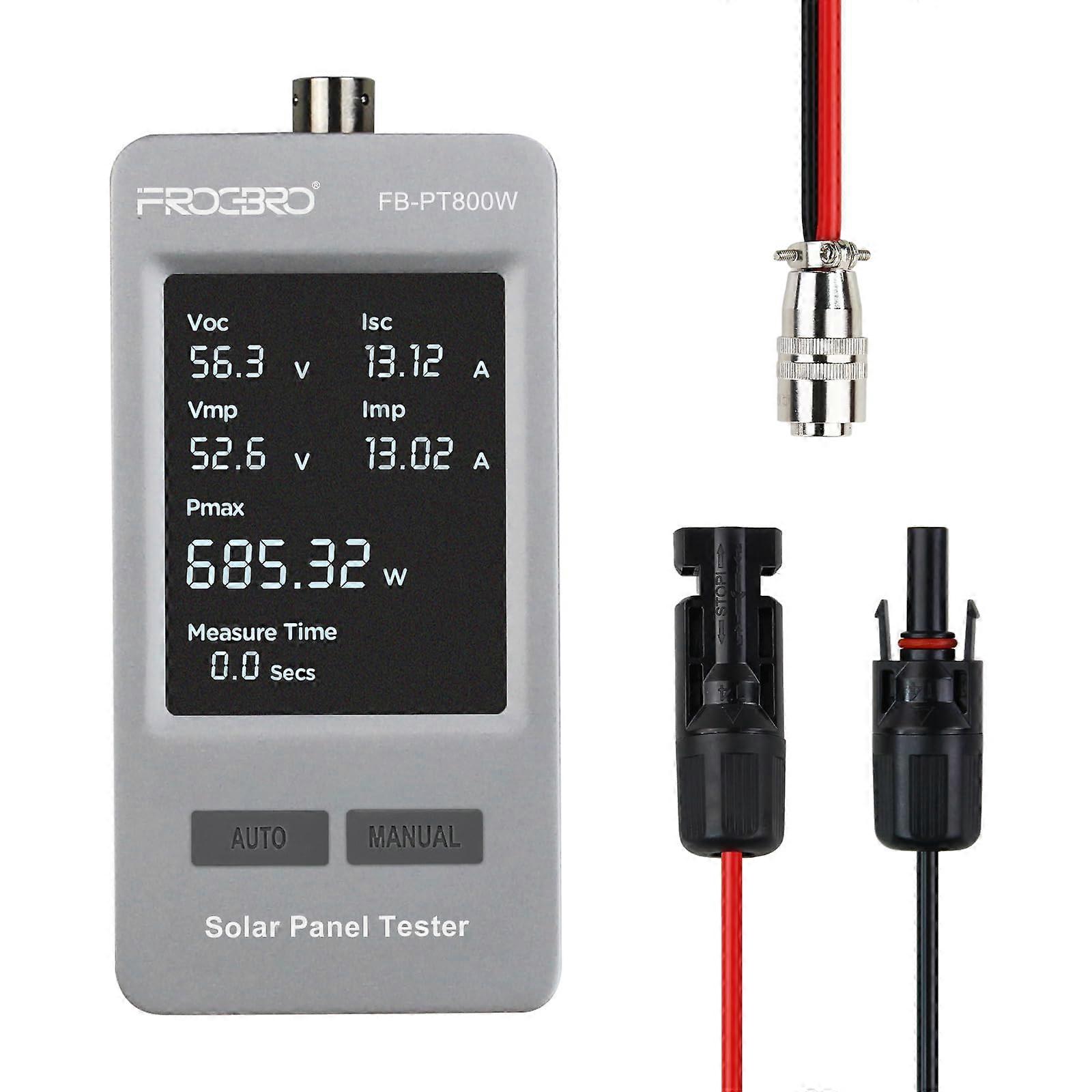 800W Solar Panel Tester with OLED Display, Smart MPPT, Accurate Power Measurement for PV Systems