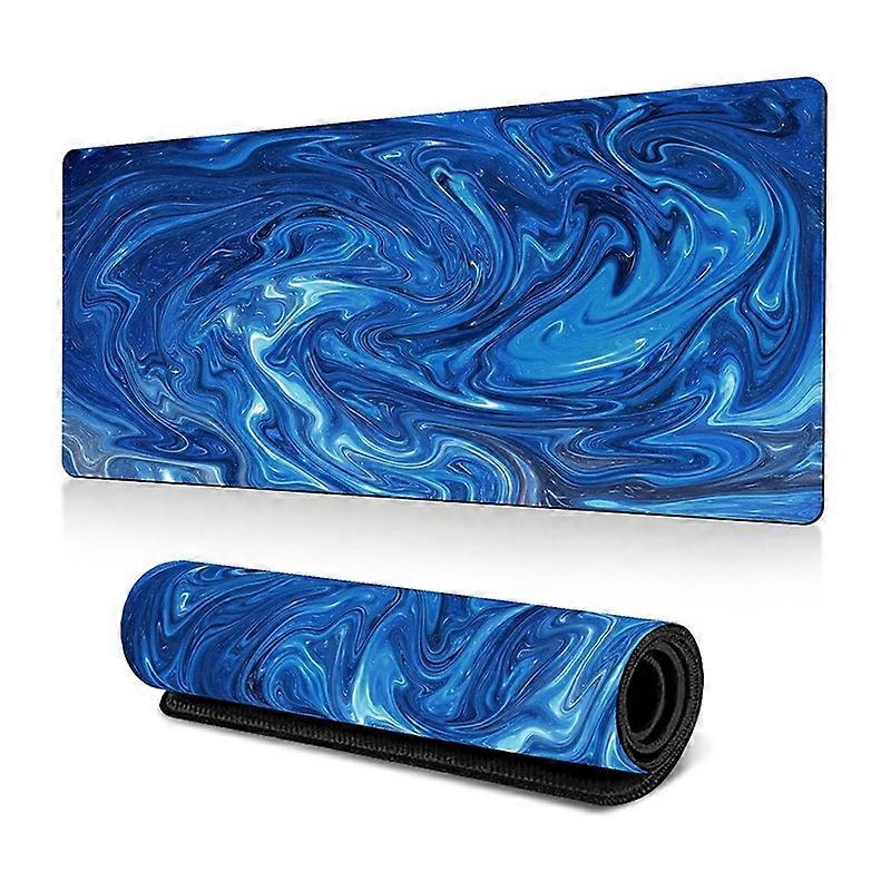 300x800x3mm Non-Slip Rubber Mouse Pad Abstract Fluid Pattern Large Mouse Mat