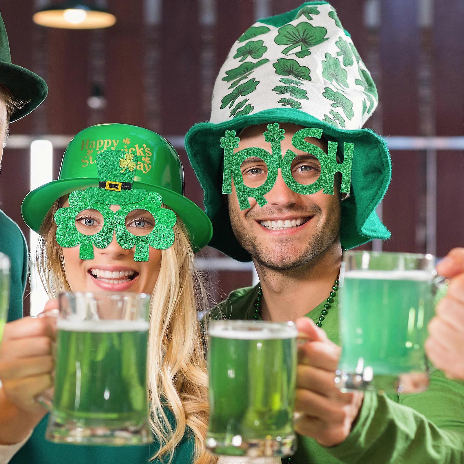 Four Leaf Clover Glasses Party Glasses for Decor 5Pcs St. Patrick's Theme