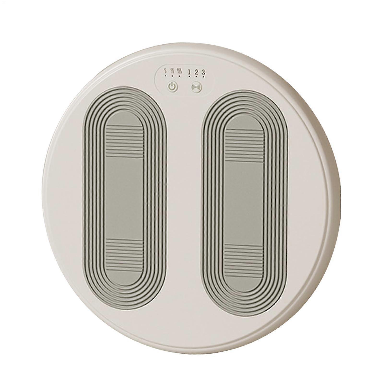 Foot Massager with Heat, USB Heated Vibration Therapy, Adjustable Warmth CreamColored