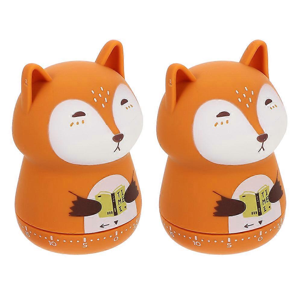 Mechanical Cooking Timer Animal-Shape Timer for Home 2Pcs Assorted Color