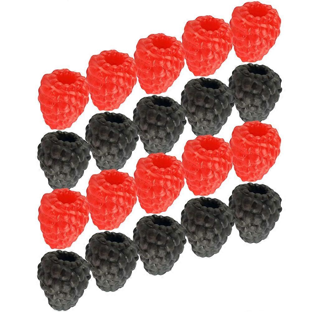 Plastic Raspberry Model for Decoration Use 20Pcs Artificial Fruit Display Model