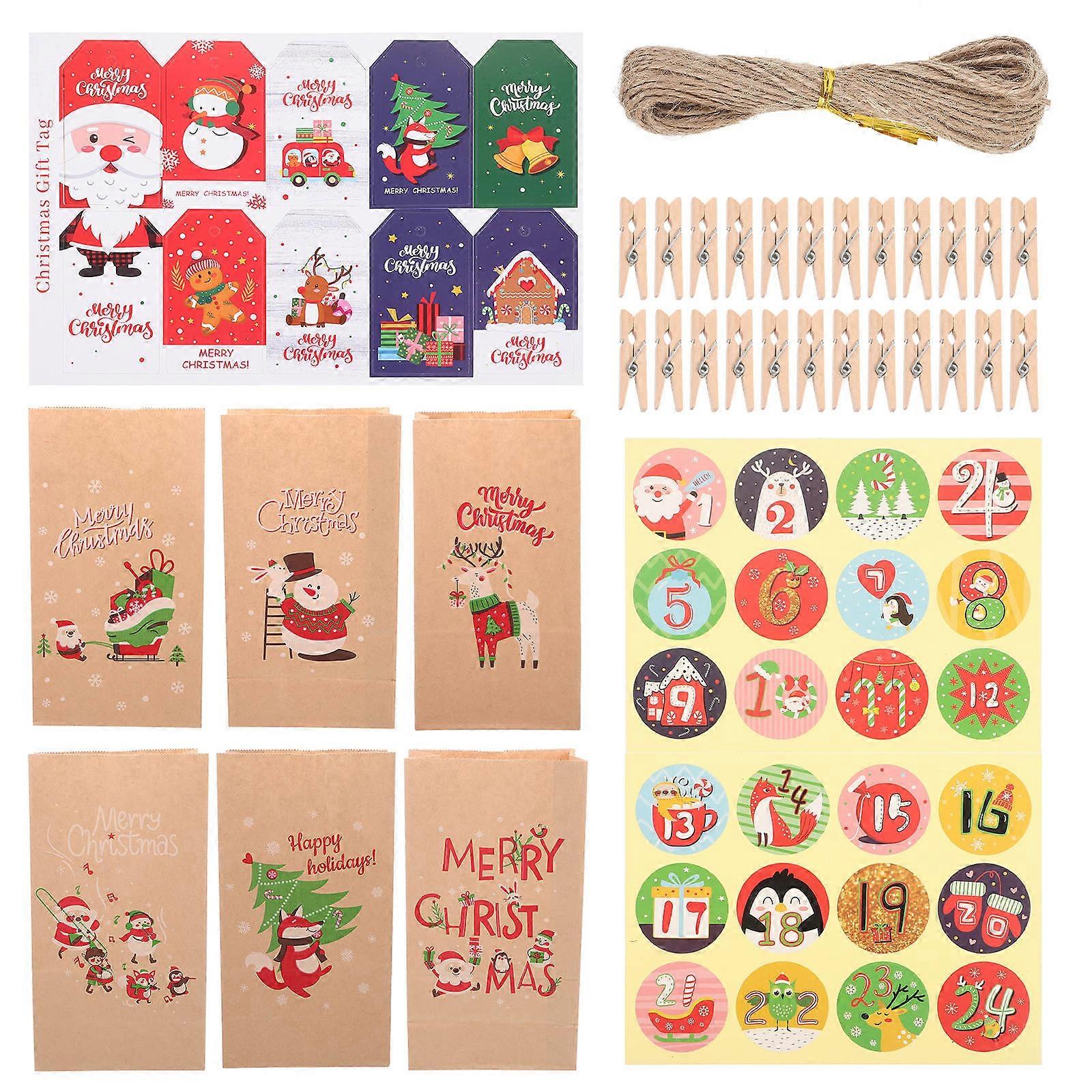 Wrapping Bags for Sweets Suitable for Gifting Occasions Rectangular Shape 1 Set Christmas Design