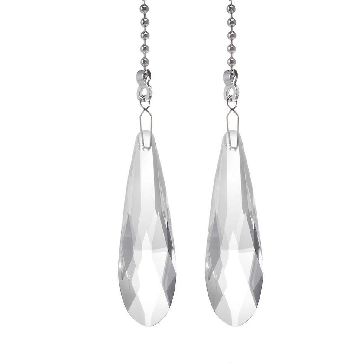 Transparent Fan Pull Chain Switch Pendant 2Pcs for Wind Fan Lights