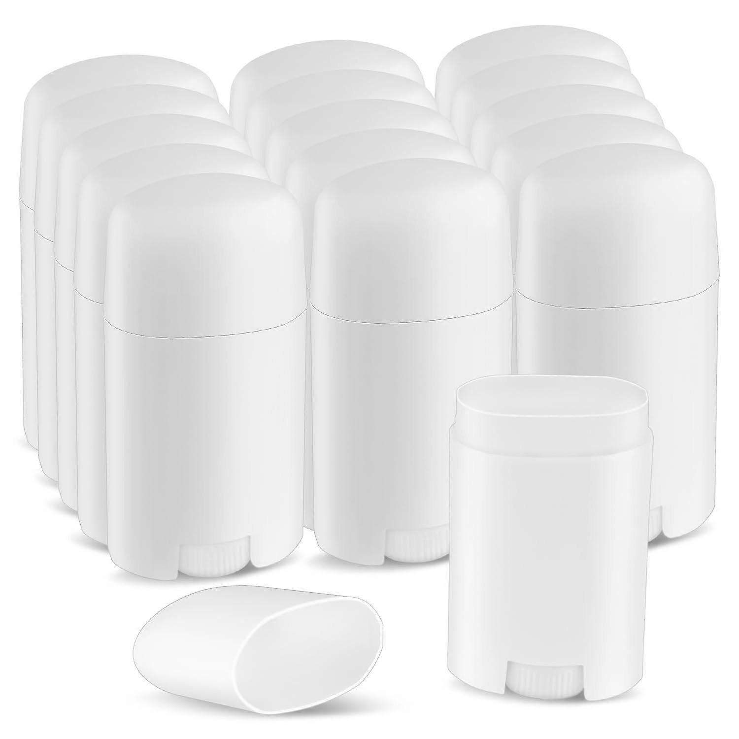 15 Pack 1.7 oz Empty Deodorant Containers, Leakproof TwistUp Tubes, Refillable with Funnel