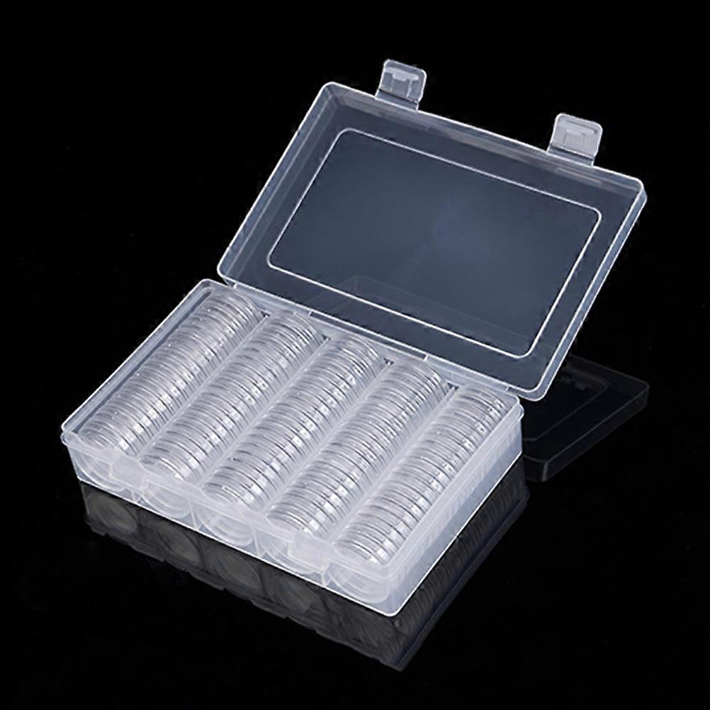 Capsules Holder for Collecting Coins Plastic Case Kit for Storage 2Sets
