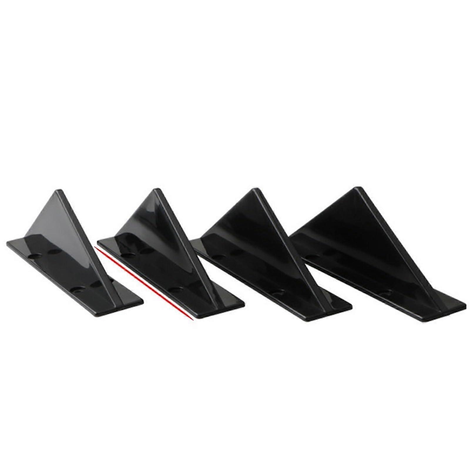 Universal Rear Bumper Diffuser Spoiler with Shark Fin ABS Black Lip Protector for Car Styling