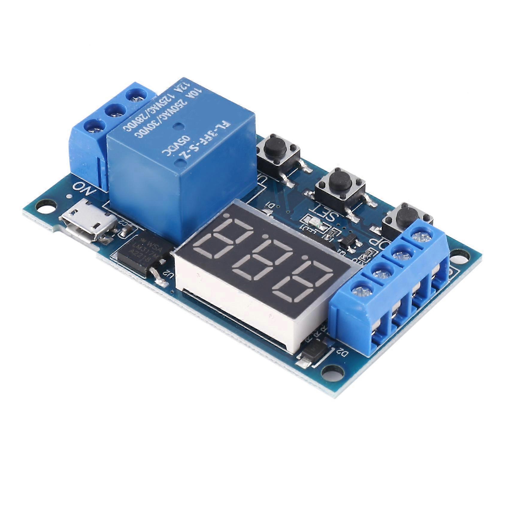HW-521 Digital Time Delay 1 Way Relay Trigger Cycle Timer Delay Switch Circuit Board Timing Control Module