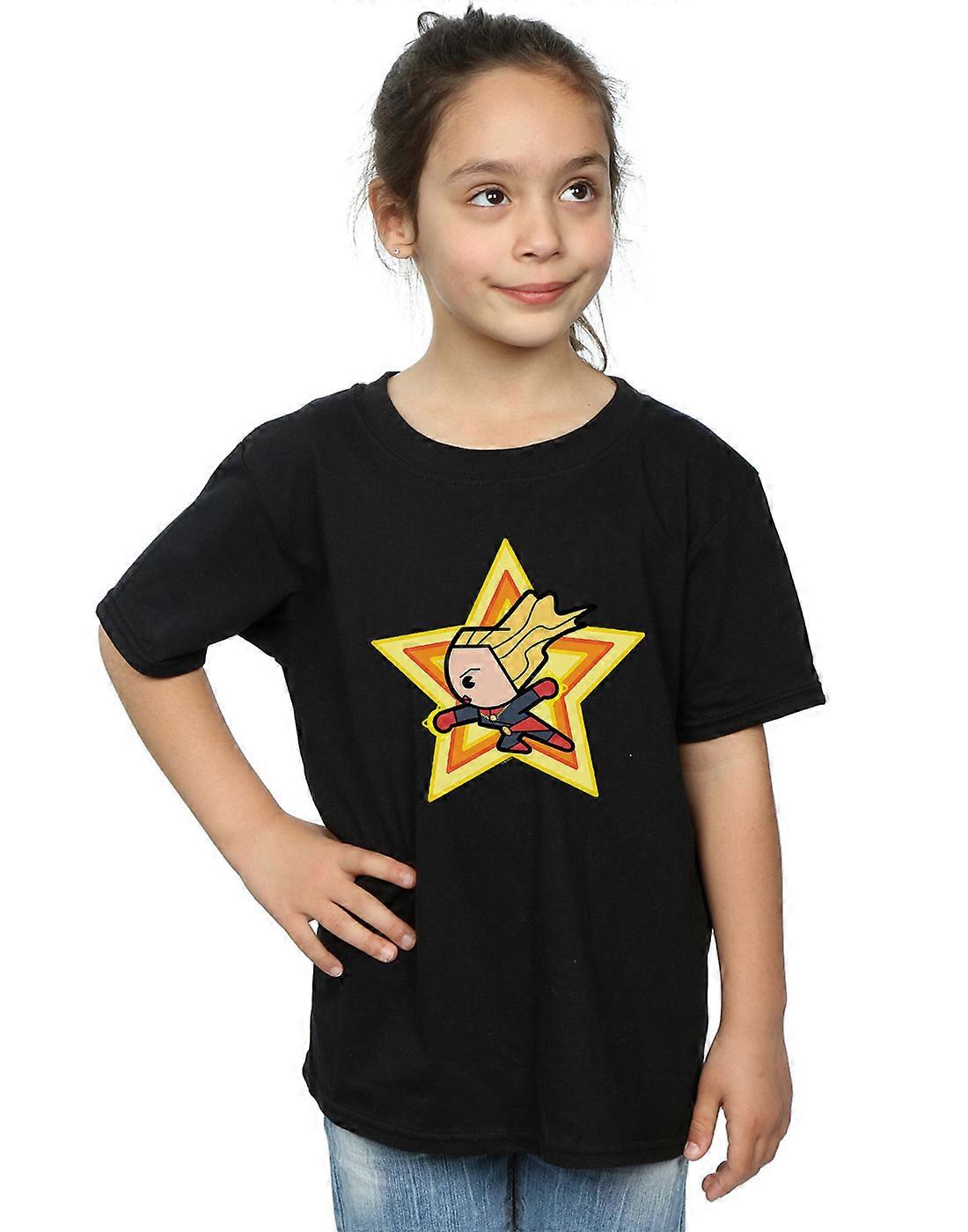 Marvel jenter Kawaii Captain Marvel t-skjorte