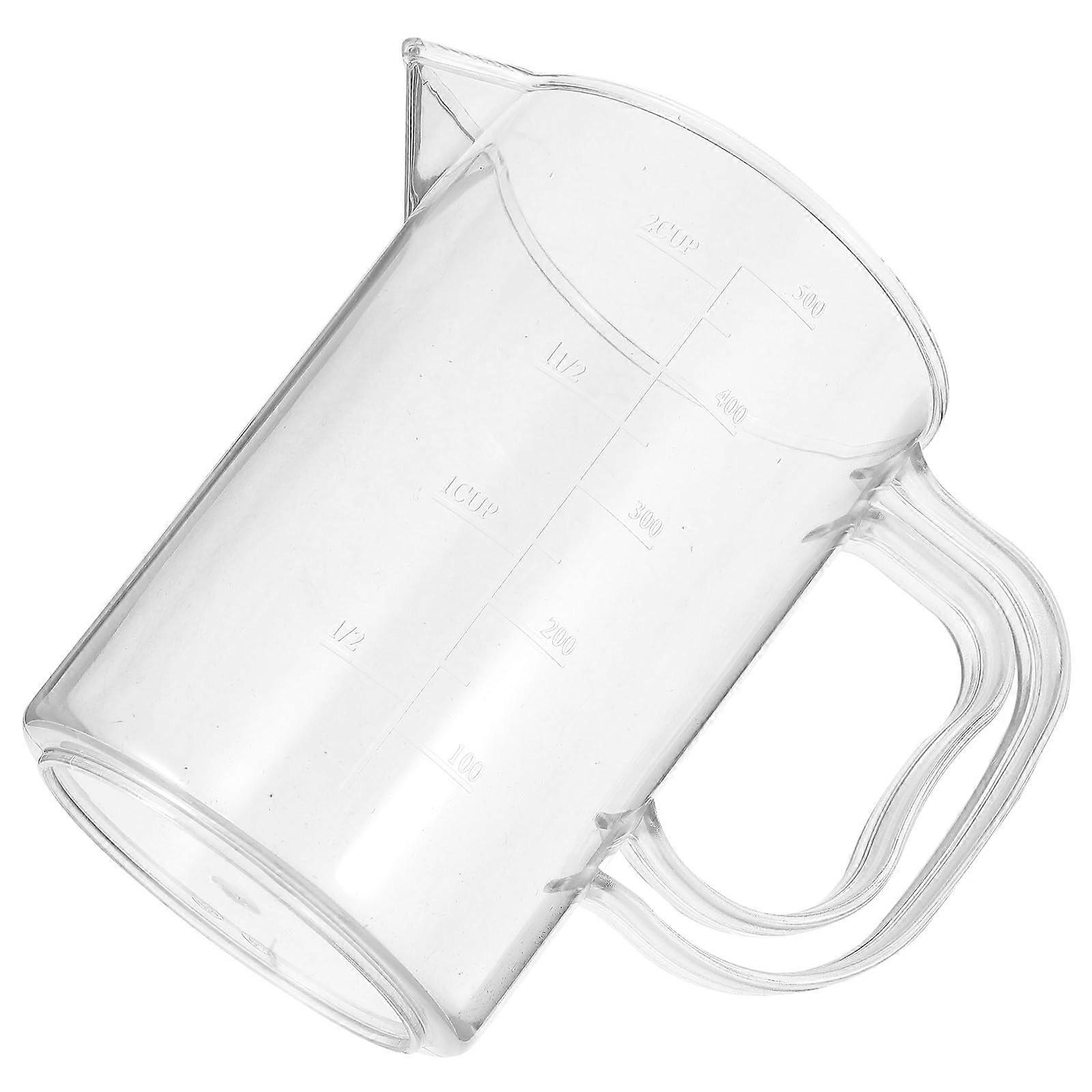 Large Capacity 500ml Measuring Cup with Handle Heat Resistant Plastic for Baking and Cooking