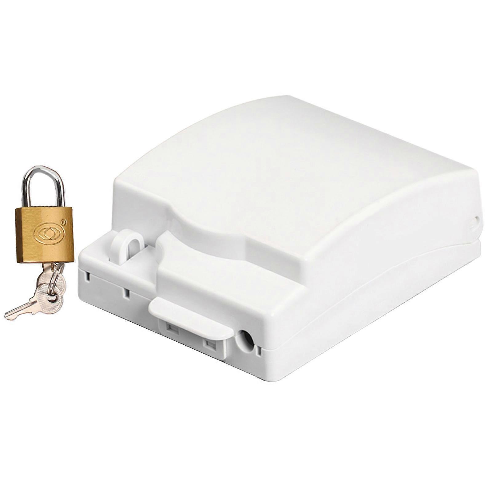 Easyly Operation Waterproof Cover for 86 Type Sockets Accessories Features Security Lock Suitable for Public Area  White
