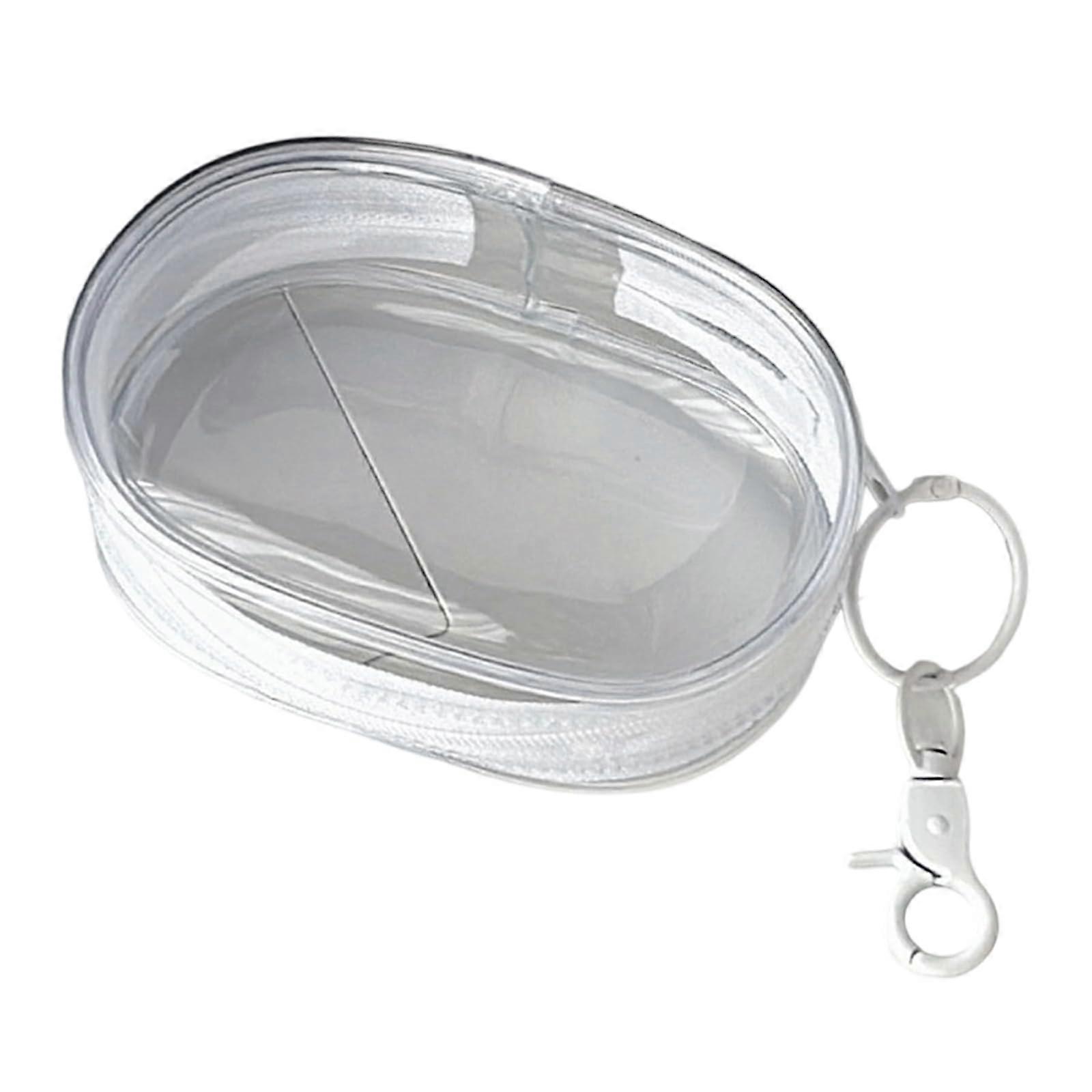 Cable Organizer Bag with Clear View Storage, Waterproof PVC Travel Electronics Accessories Case, White