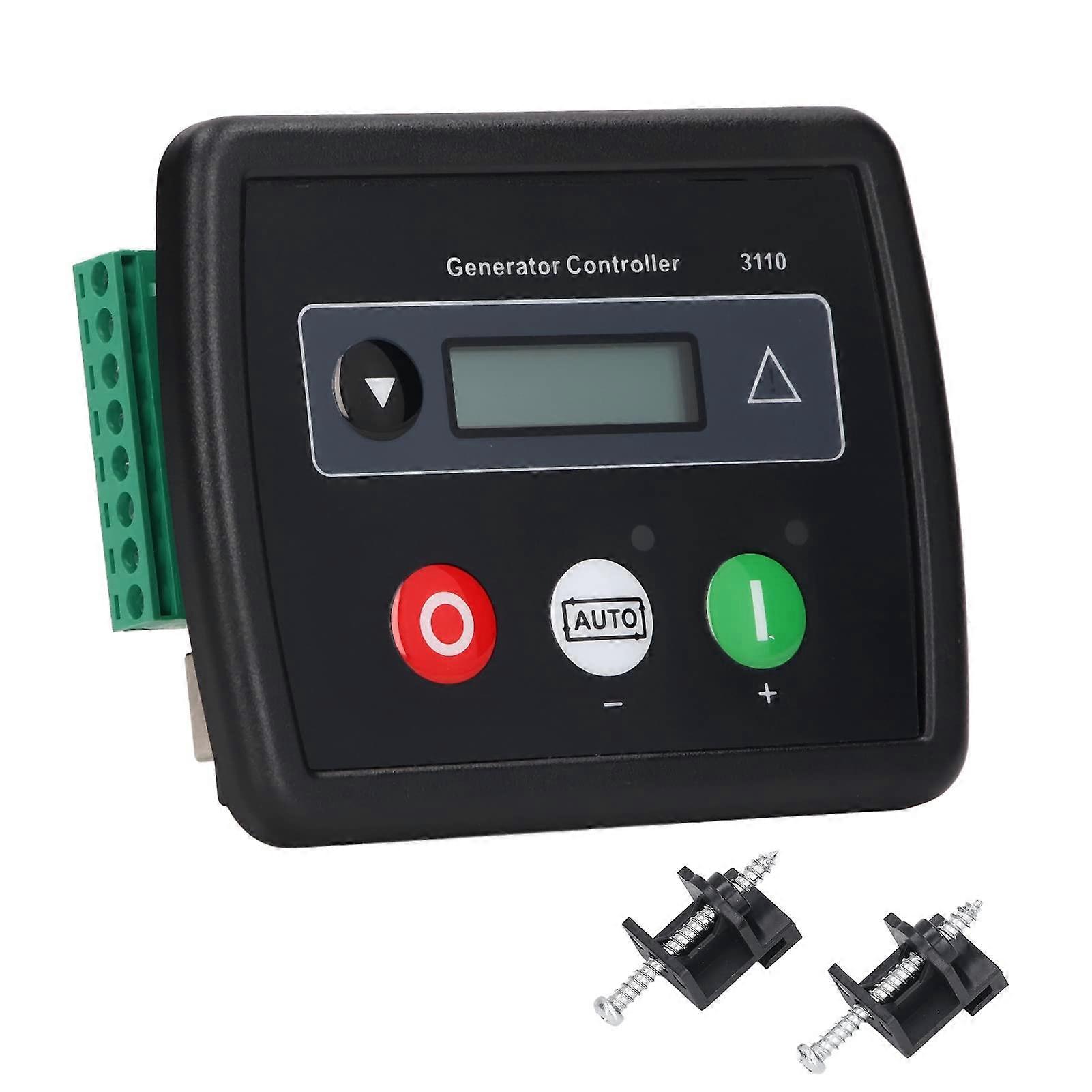 Automatic Start Generator Controller with Backlit LCD Display, 6 Inputs 4 Outputs Diesel Genset