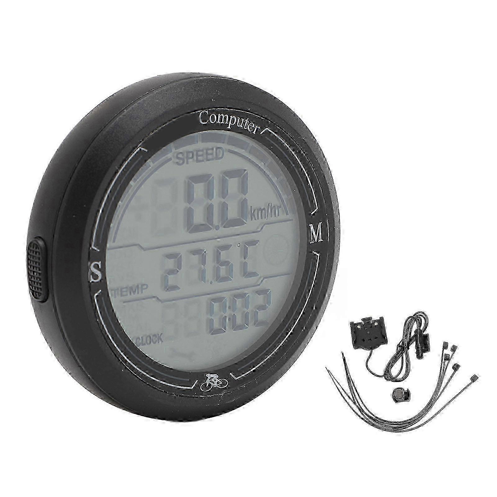 Cycling Speedometer Odometer Multi Function Electronic Speed Tester Temperature Time Display Cycle Computer