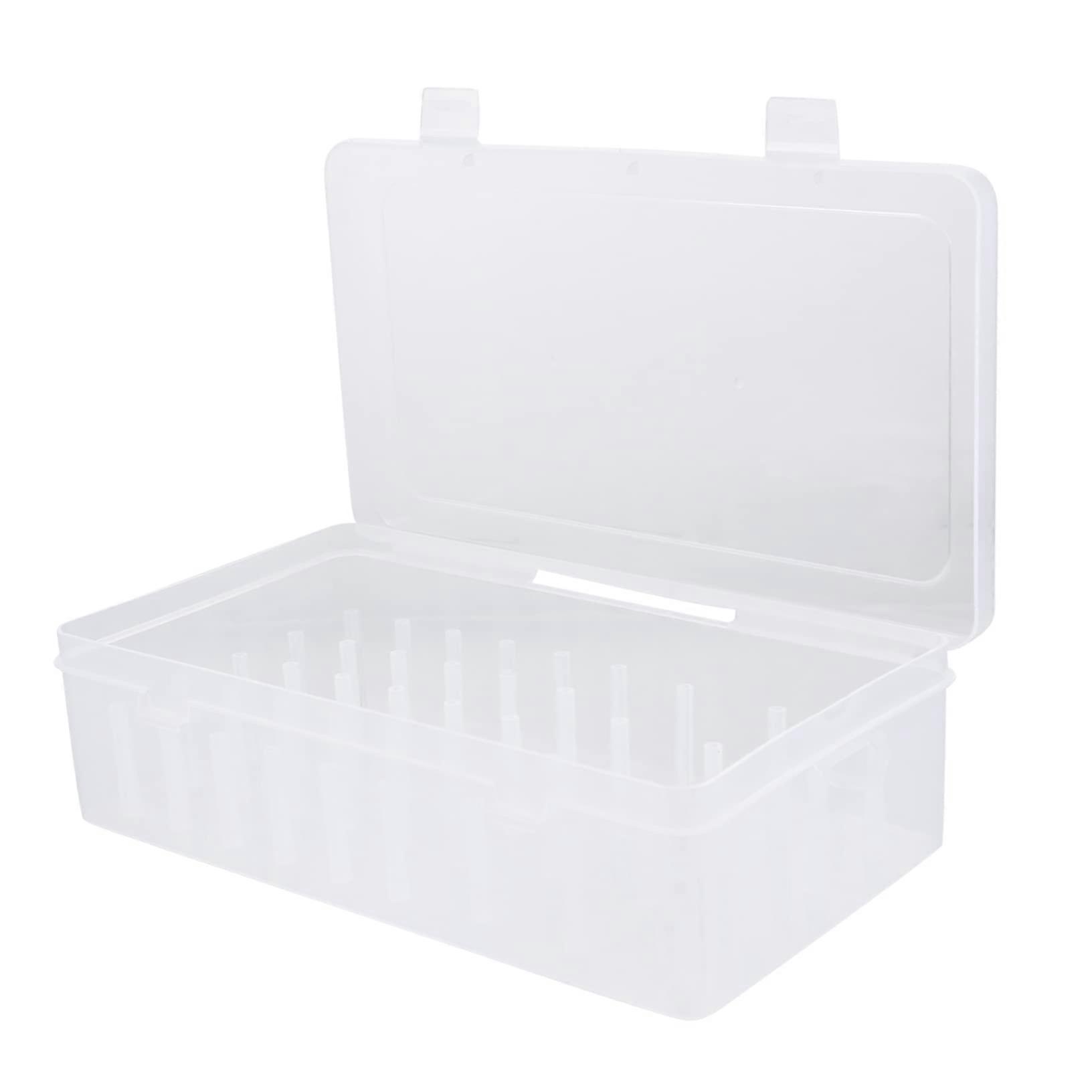 2Pcs Transparent Thread Storage Box Set for Sewing and Embroidery, Large Durable Organizer Case
