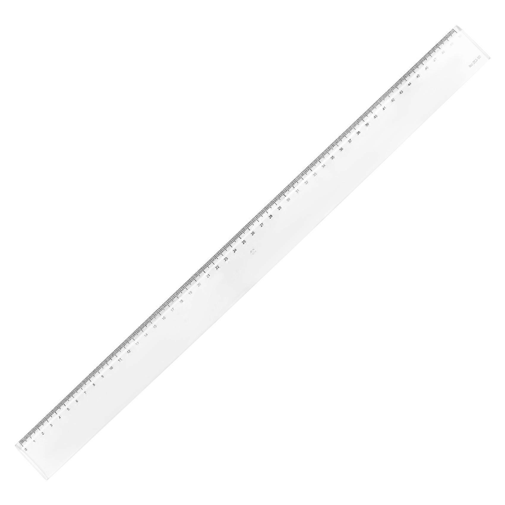 50cm Clear Plastic Measuring Long Straight Centimeter Ruler