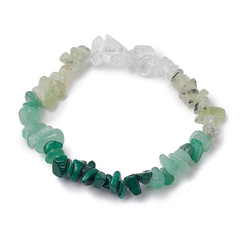 Gemstone Stretch Bracelet Green Inner Diameter: 2 inch(5cm)