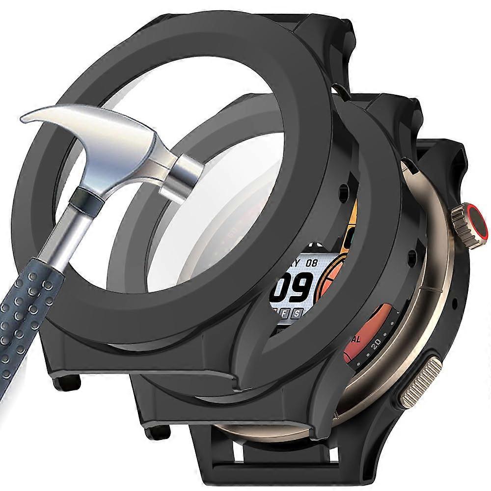 Case with Tempered Glass Screen Protector 2Pack 360 Full Coverage Black for Amazfit Cheetah Pro