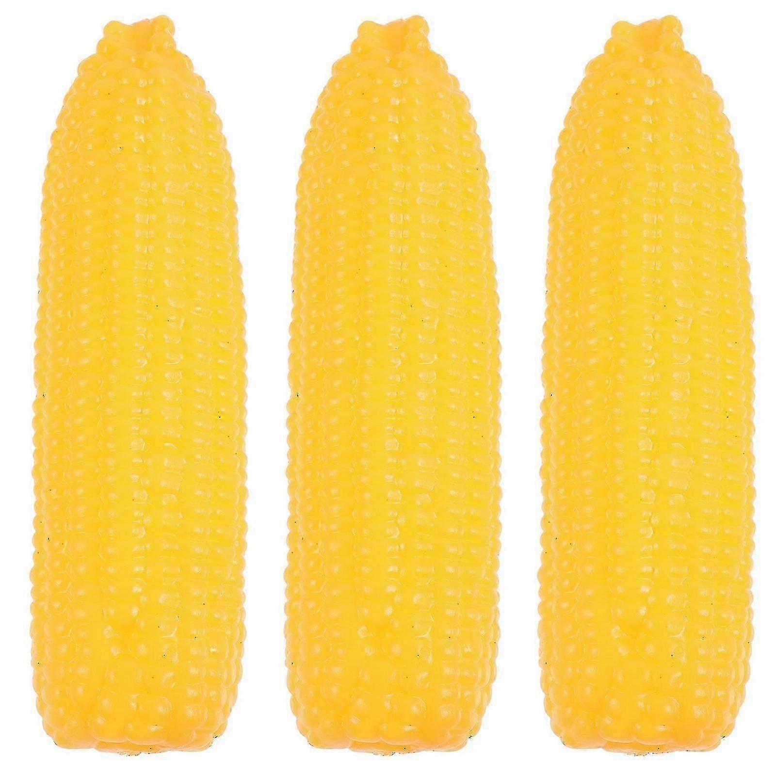 3-Piece Plastic Fake Corn Set - Perfect Simulation Corn for Photography Decorations
