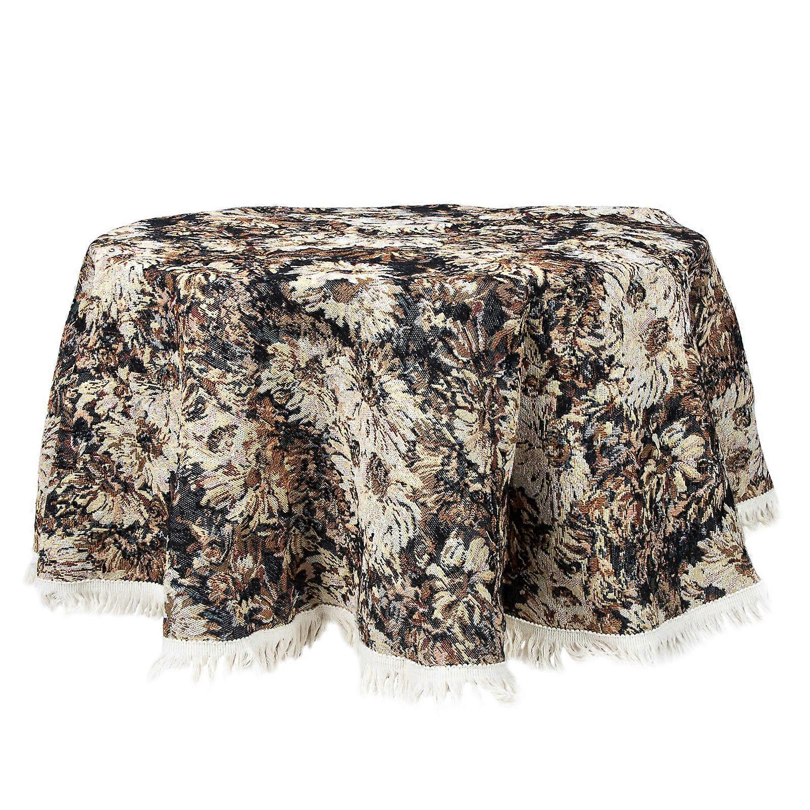 Coffee Decorative Tablecloth Printing Tablecloth Round Table Cloth Dining Table Cover