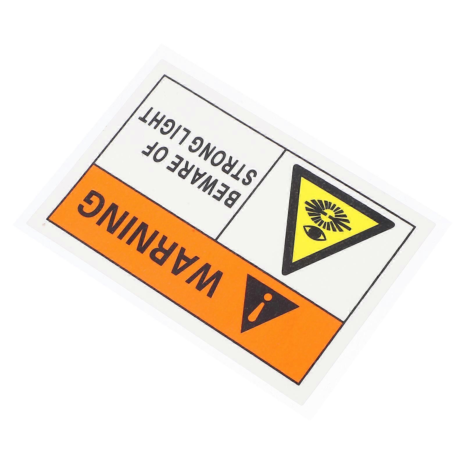 Caution Fox Light Radiation Warning Sign Adhesive Safety Sticker for