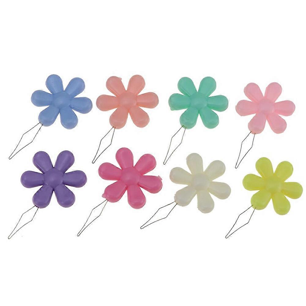 10/20/50Pcs Plastic Flower Head Wire Loop Needle Threaders for Hand Stitching