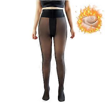 Strapazierfähige Strumpfhose, reißfeste Strumpfhose, halbtransparente, hochgeschnittene Strumpfhose mit T-Schritt für Damen, Schwarz, XL