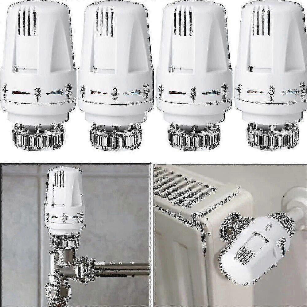 4Pcs M30 x 1.5 Radiator Thermostatic Valve Head Replacement Controller