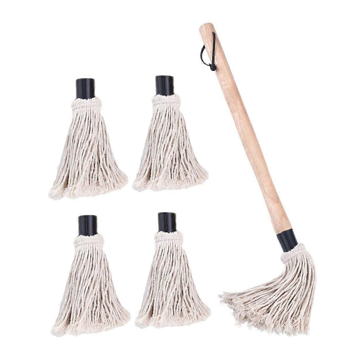 Replaceable Cotton Basting Brush with Hanging Hook for BBQ Grilling Baking and Marinating