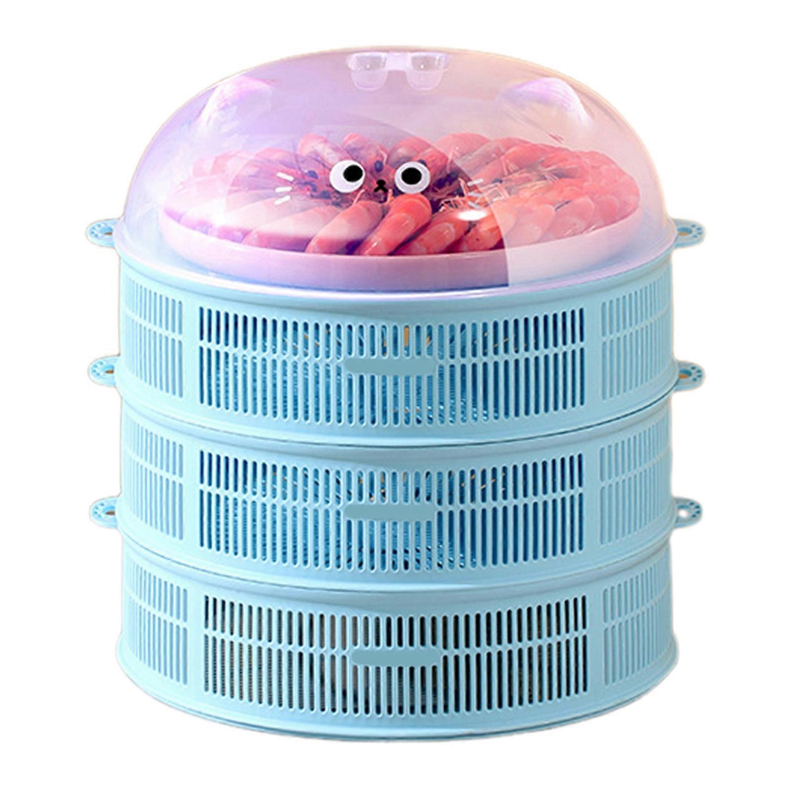 Stackable Mesh Food Cover with Lid Multi-Function Dome for Vegetables Dumplings Seafood Meat Space-Saving Kitchen Accessory