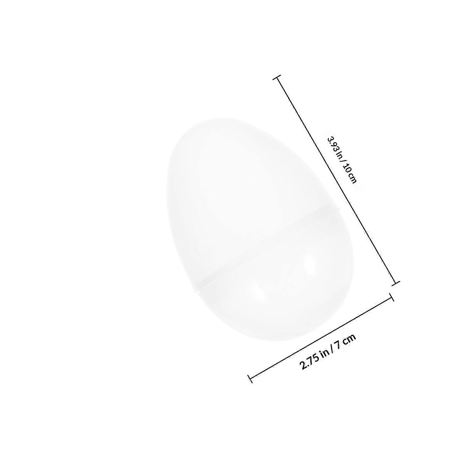 Party Fillable Easter Eggs Plastic Candy Boxes Transparent 6Pcs for Decoration
