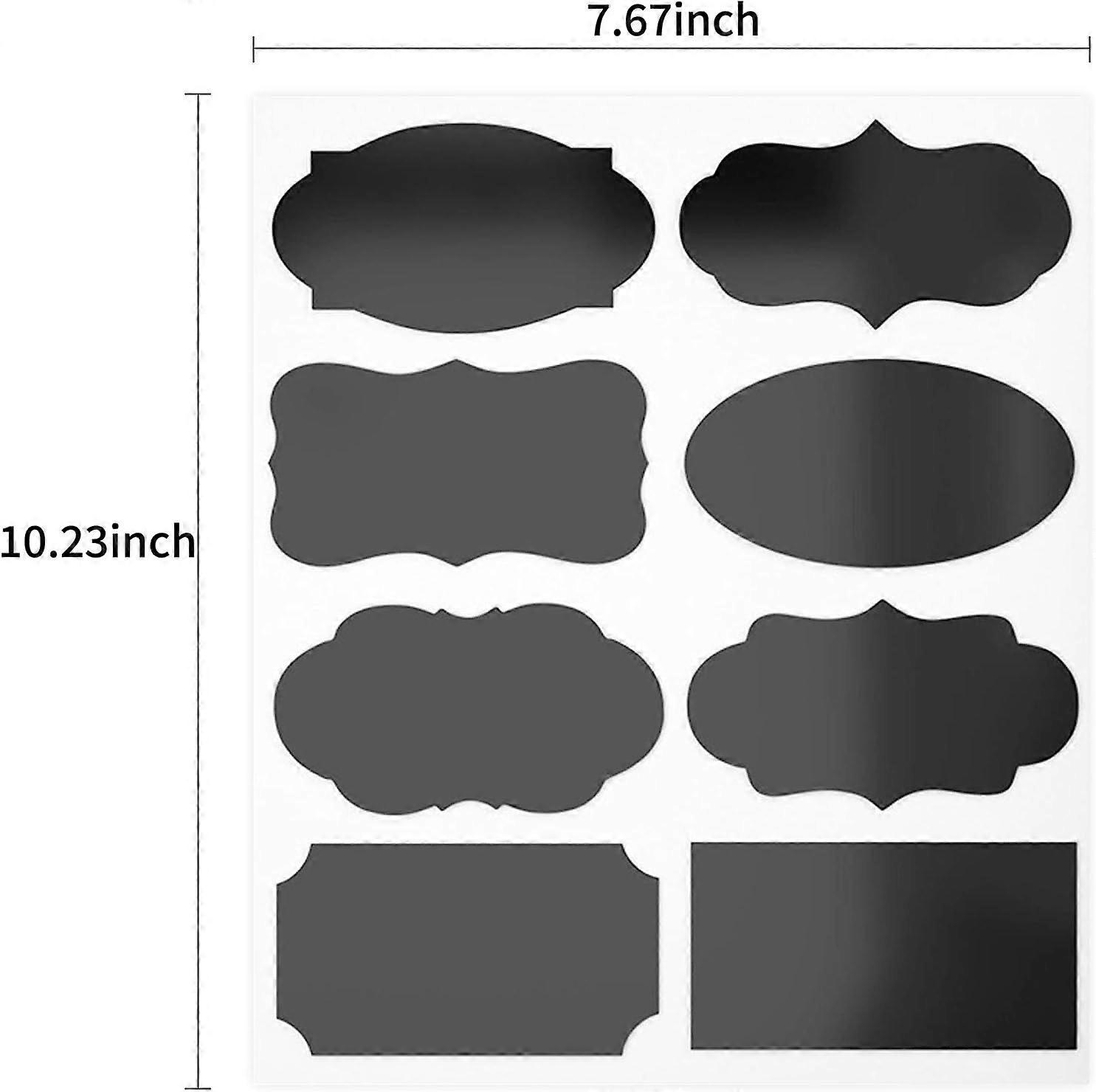 Removable Labels, 40 Pcs Chalkboard Labels - Water-Proof Plastic Multi-Shape
