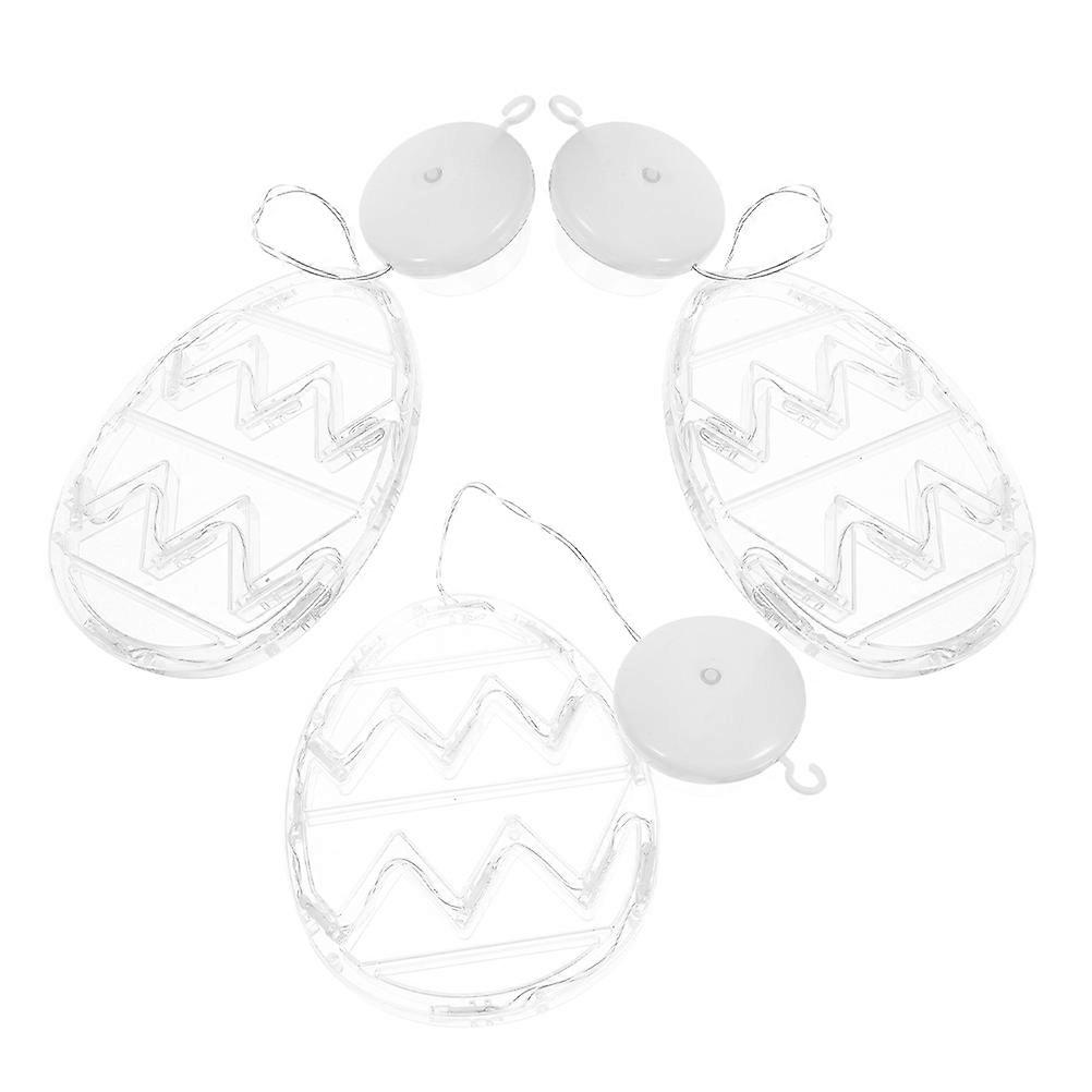 Easter Window Light Transparent 3Pcs Easter Egg Suction Cup Showcase