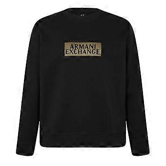 Armani Exchange Herr Logotyp Rund Hals Tröja