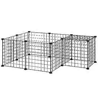 Indoor Outdoor Guinea PawHut DIY Pet Playpen Metal Wire Fence 12 Panel Enclosure