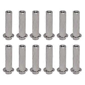 10Pcs Hex Shaft Rod Stainless Steel Bar 8mm Drive Part Set Kit with Circlip for TETRIX4106-4008-0400