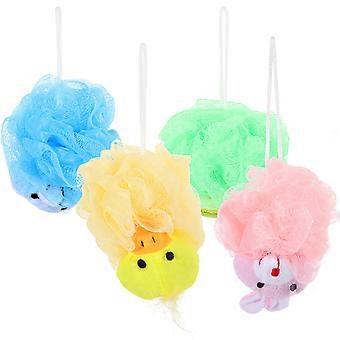 4Pcs Bath Shower Balls Exfoliating Bath Towels for Kids (Assorted Color)