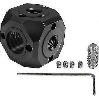 Screw Hole Bracket Magic Cubic Mount Adapter 1/4" 3/8" Compatible with GoPro DSLR Cameras Cage Flas