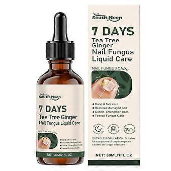 7 Days Teas Tree Ginger for Brittle Nails Anti Nail Fungus Treatment Strengthening Oil for Finger Toe Nails