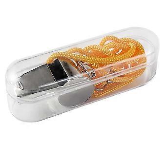 Football Loud Metal Whistle with Rope Professional Stainless Steel Whistles Portable Wear Resistant Referee Whistles Lifeguards
