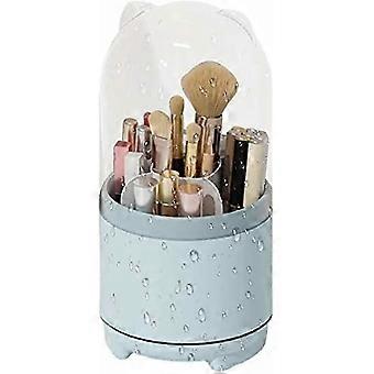 Acryl-Make-up-Organizer, 9,84-Zoll-Make-up-Pinselhalter, 360 Grad drehbare staubdichte Make-up-Pinsel-Aufbewahrungsbox für Frauen