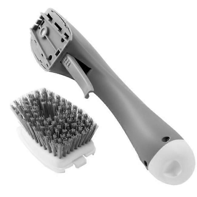 Multifunctional kitchen cleaning Long handle dishwashing brush gray