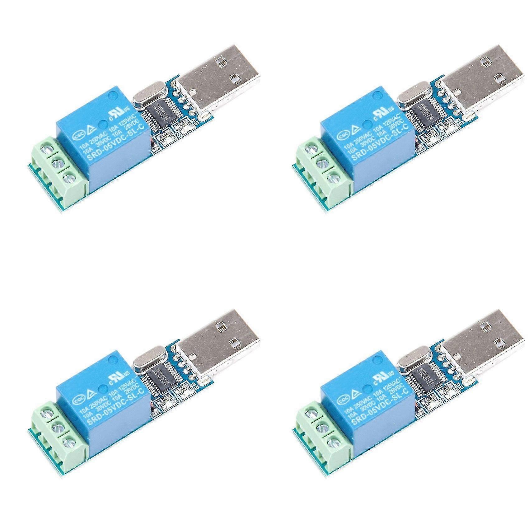 4X USB Relay Module USB Intelligent Control Switch USB Switch for LCUS-1 Type Electronic Converter