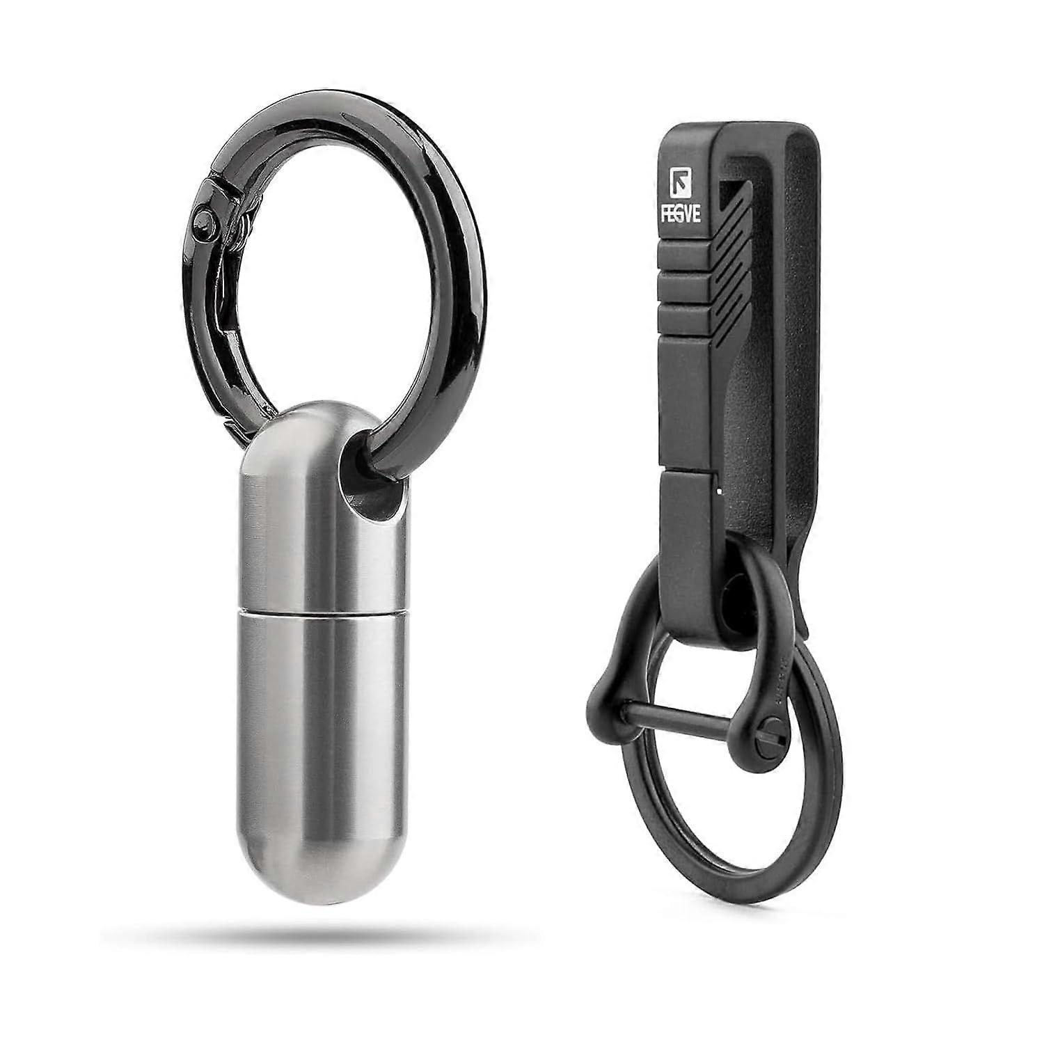 Micro Keychain Pill Holder+Belt Loop Clip